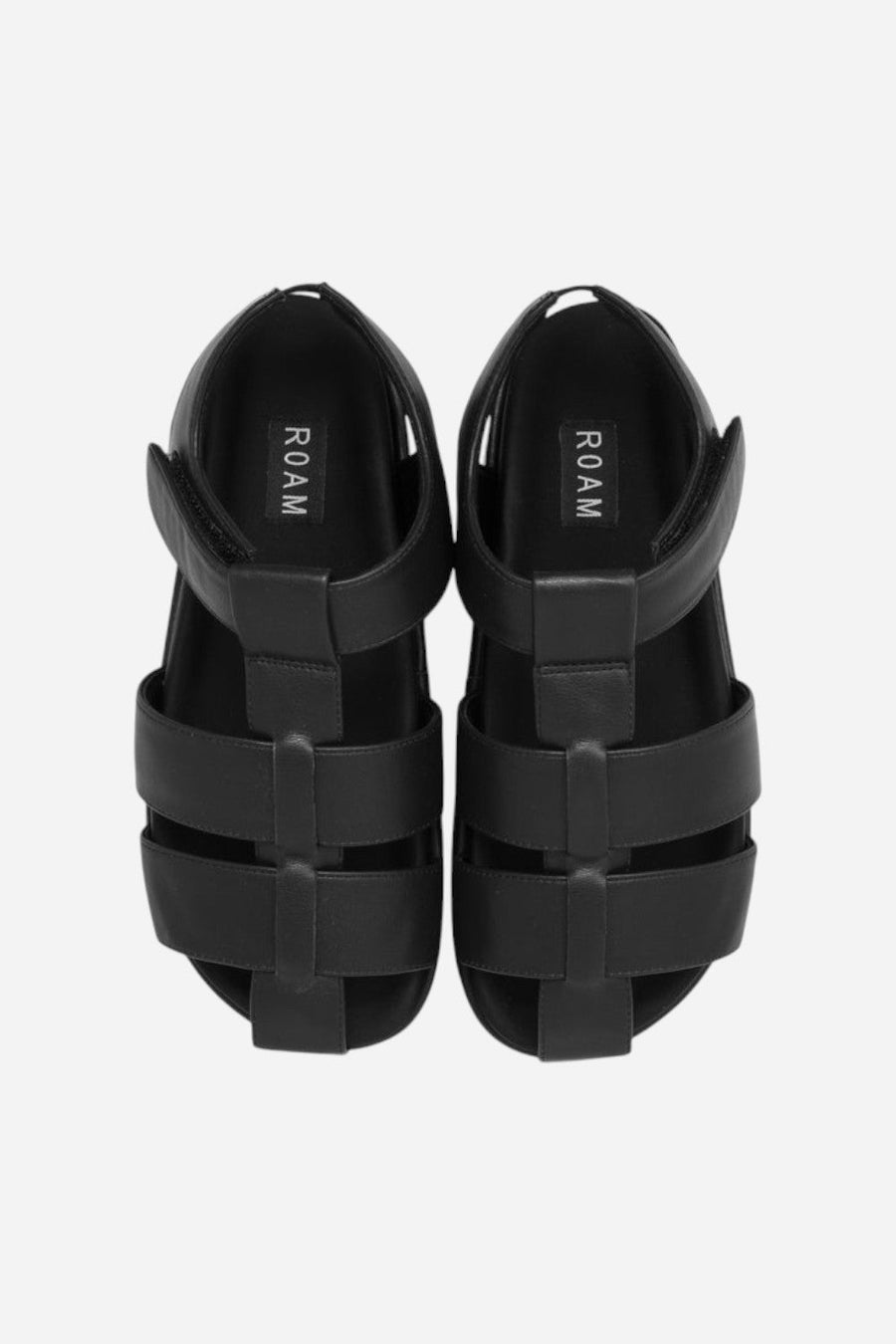Roam 90'S Stack in Black Vegan Leather – back view