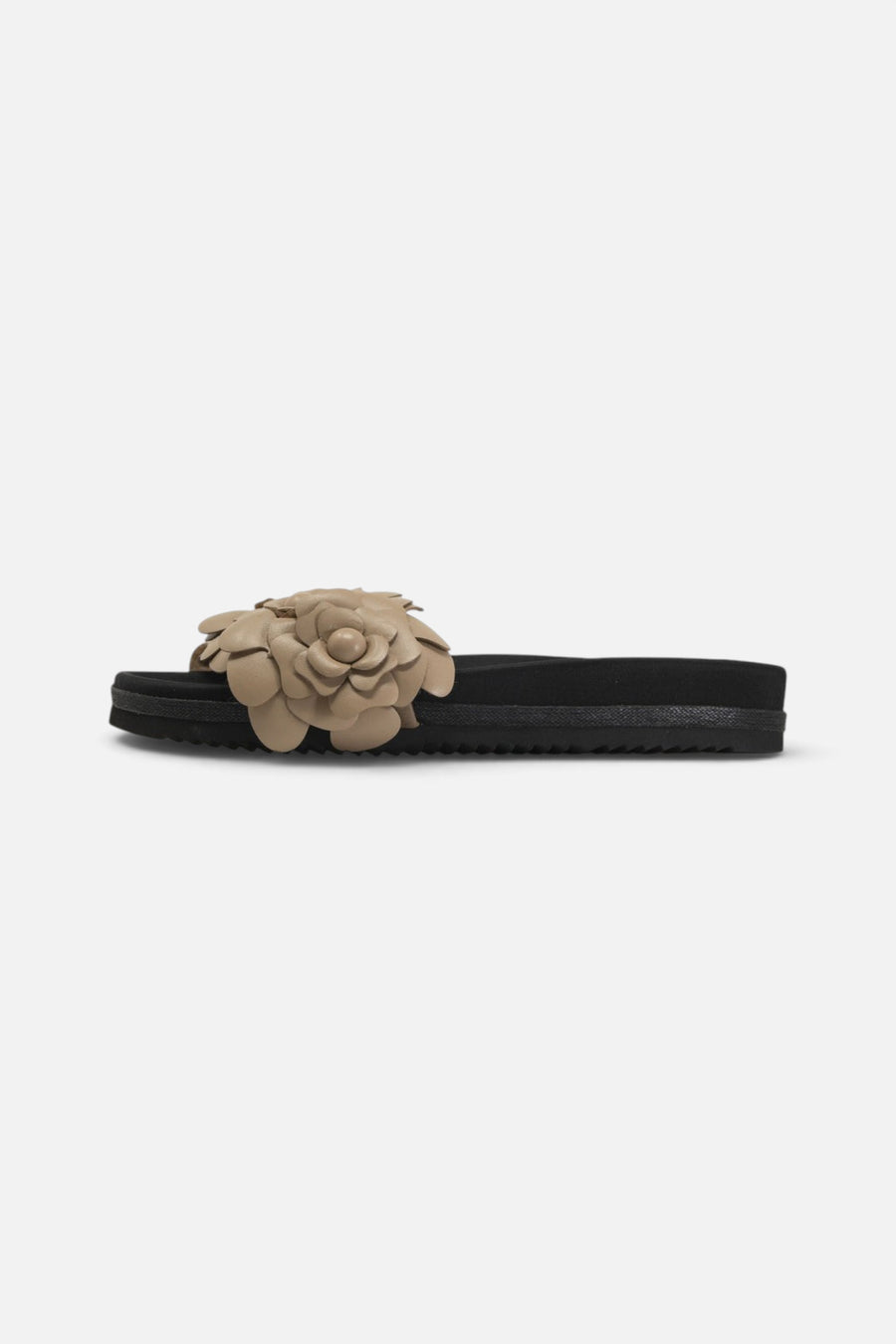 Roam Fleur Slide in Nude Vegan Leather – back view
