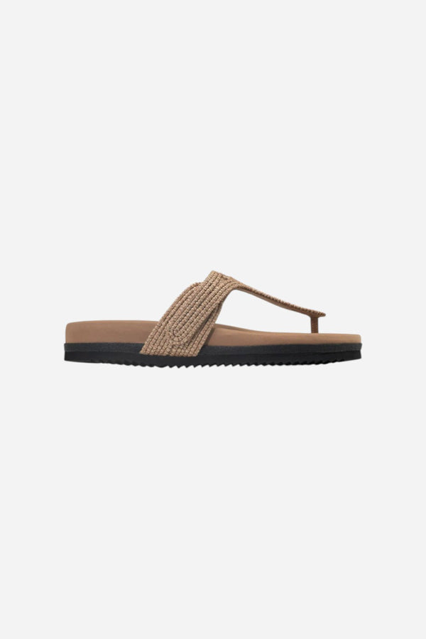 Roam Raffy T Sandal Natural Raffia