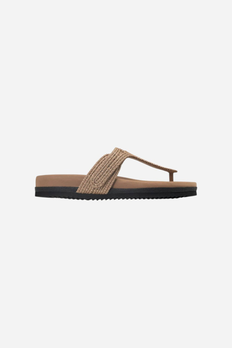 Roam Raffy T Sandal Natural Raffia – front view
