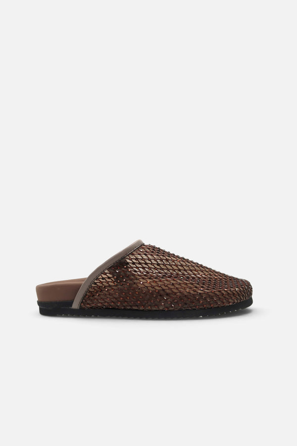 Roam Women's Sparkle Mesh Clog in Copper