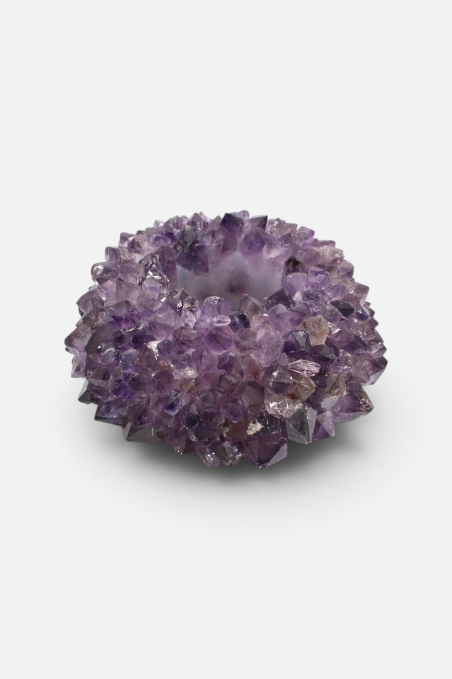 Rock Paradise Large Amethyst Crystal Candle Holder – back view