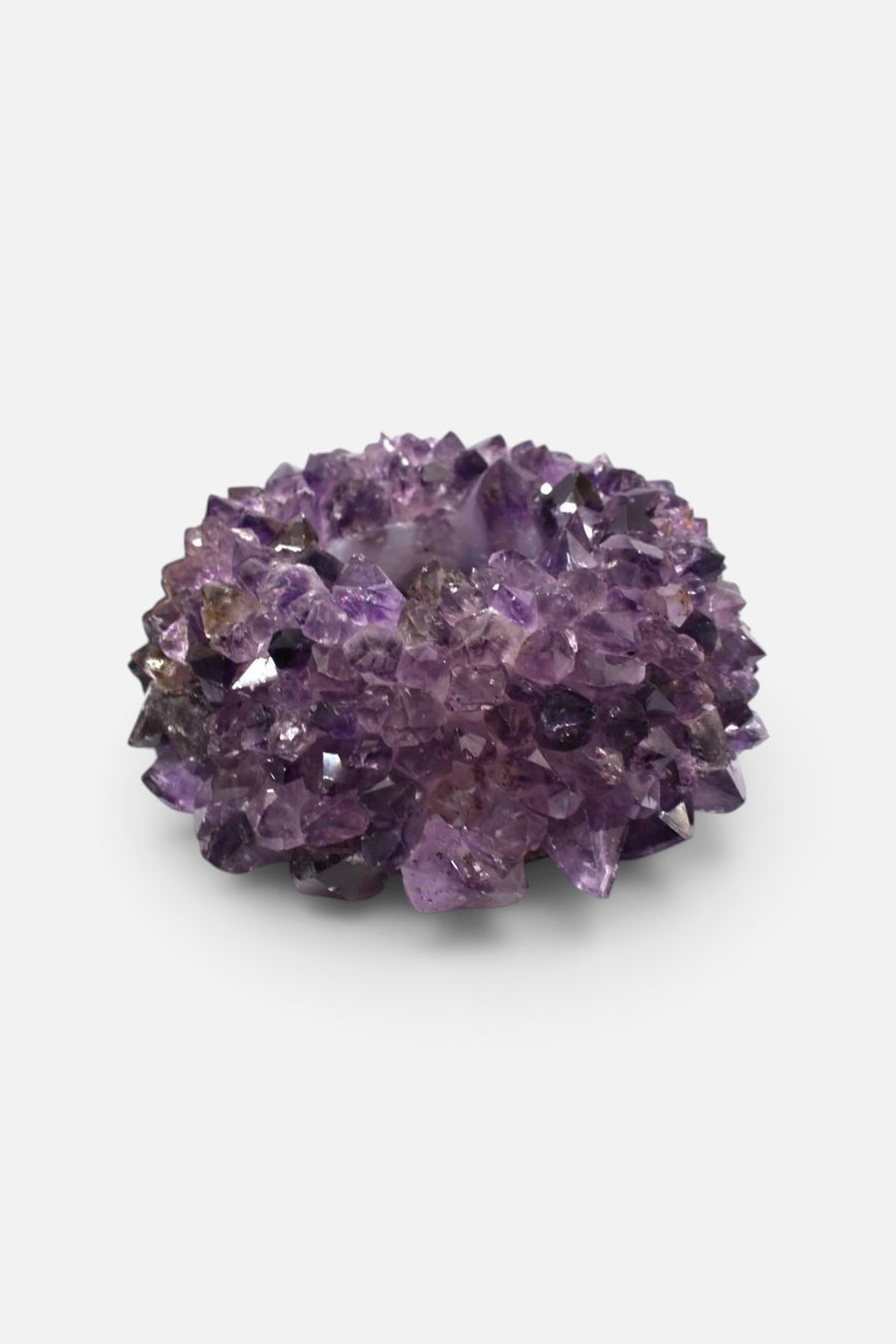Rock Paradise Large Amethyst Crystal Candle Holder – front view