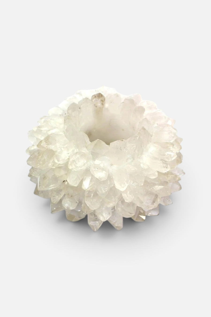 Rock Paradise Large Clear Crystal Point Candle Holder – back view