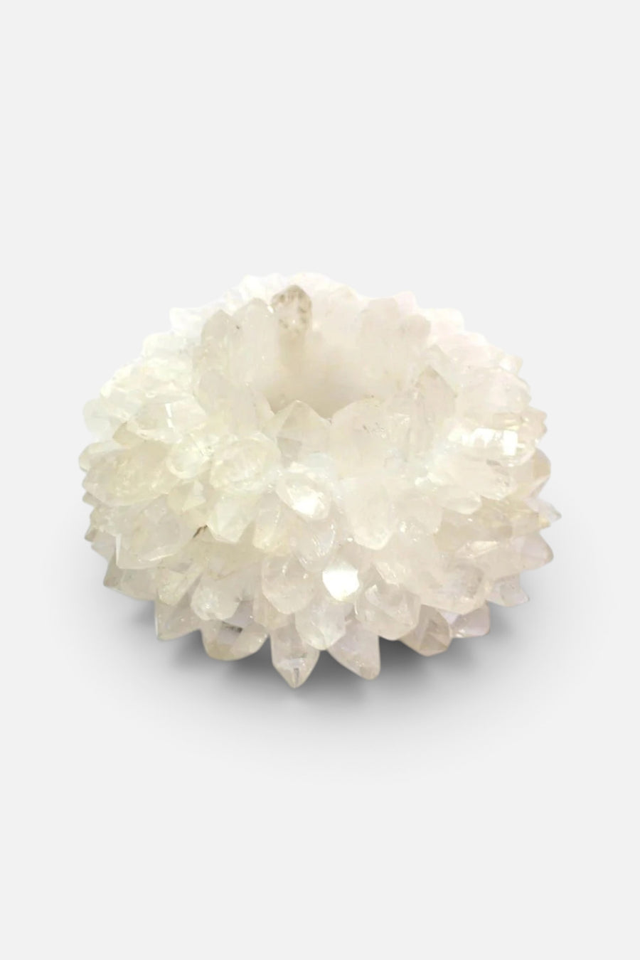Rock Paradise Large Clear Crystal Point Candle Holder – front view