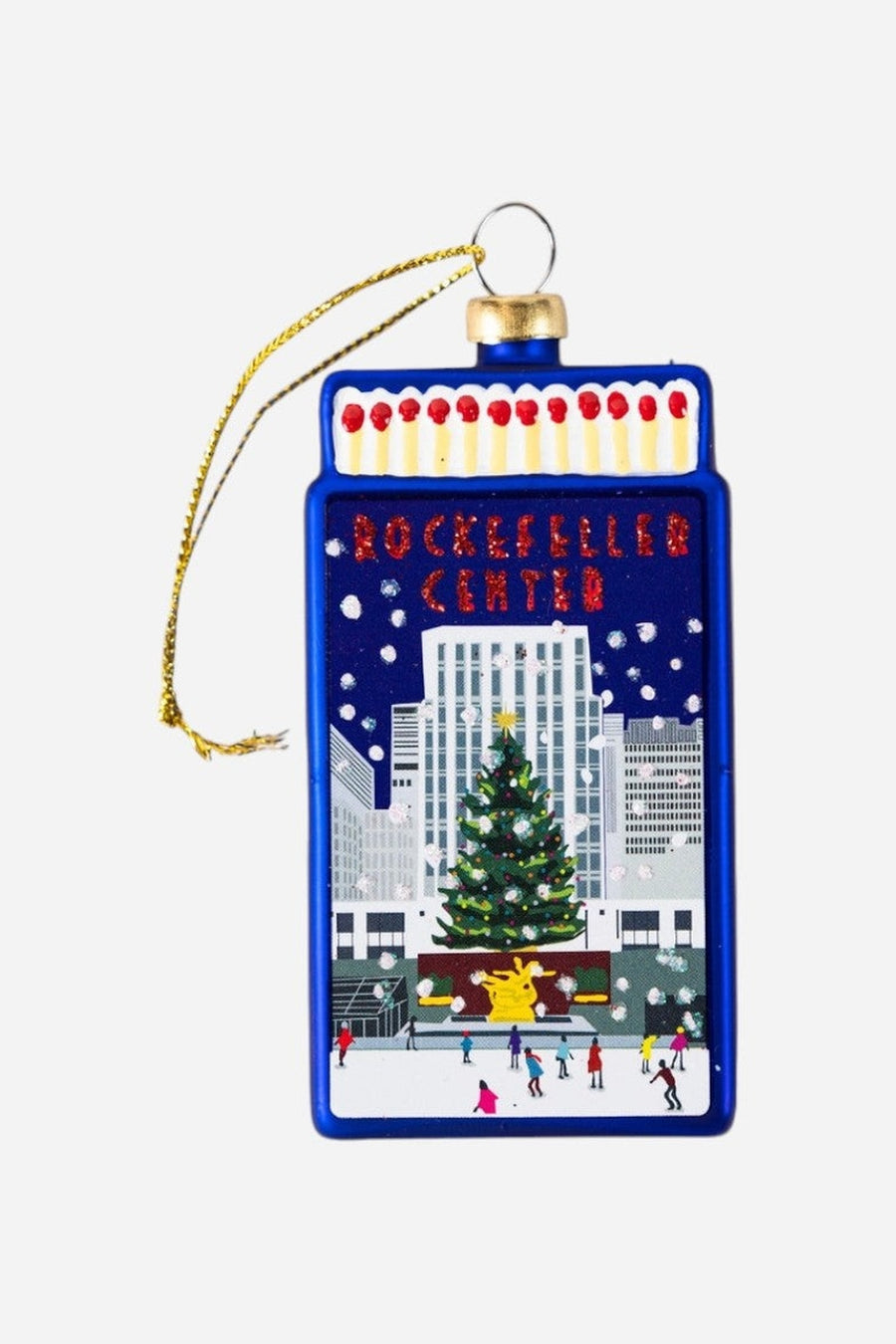 Rockefeller Center Matchbook Ornament – front view