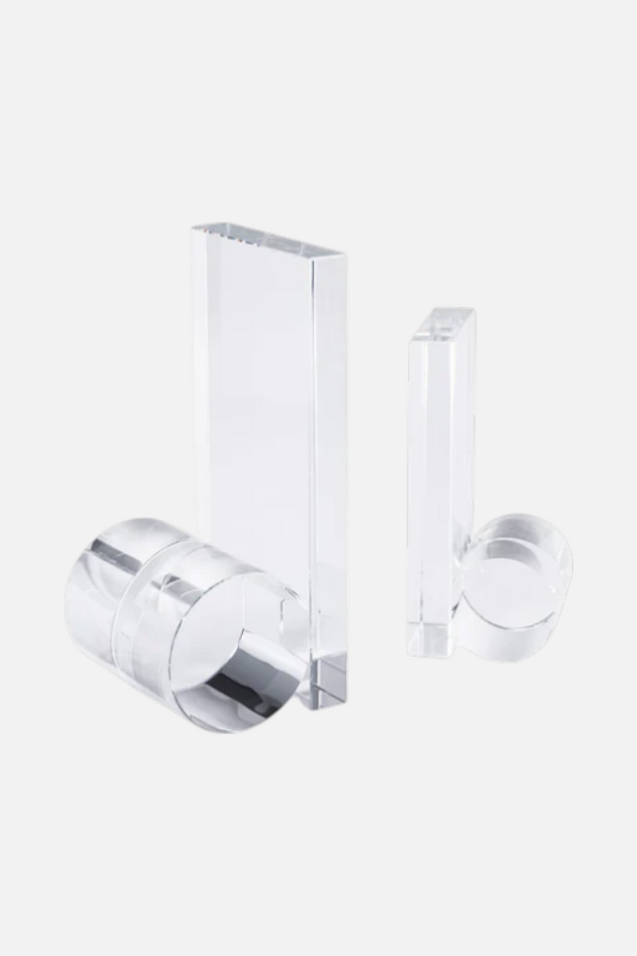 Zodax Rolled Crystal Bookends, Set of 2