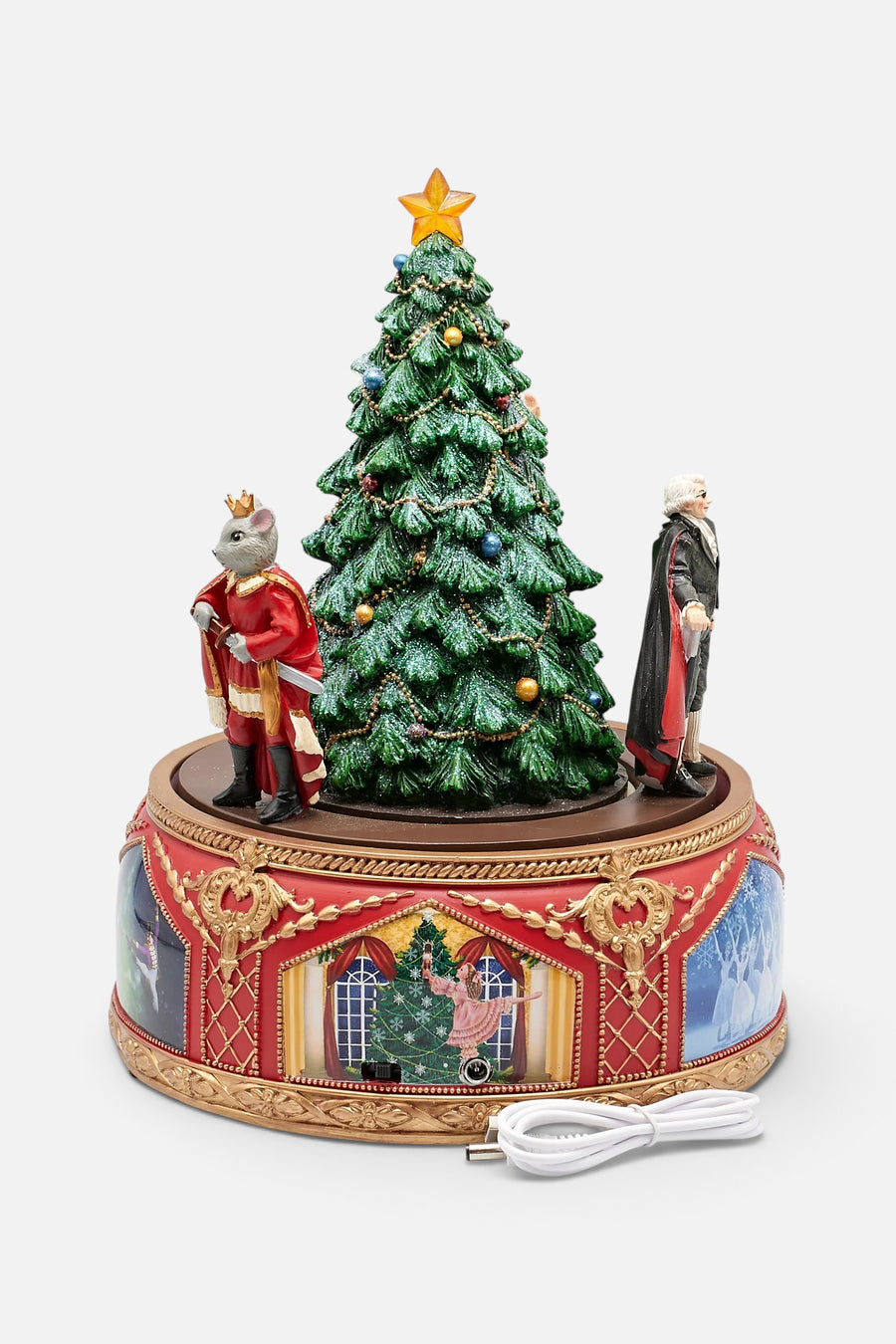 Roman Lighted Musical Nutcracker Ballet Scene – side view