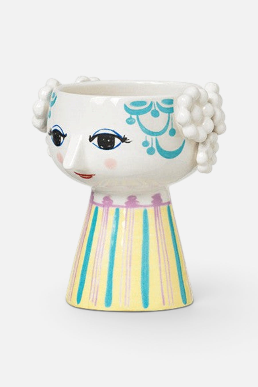 Rosendahl Bjørn Wiinblad Eva Candle Holder in Light Blue - 3.7 in – back view