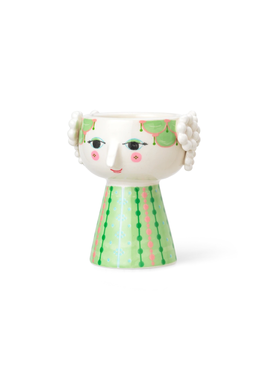 Rosendahl Eva Candle Holder in Light Green – back view