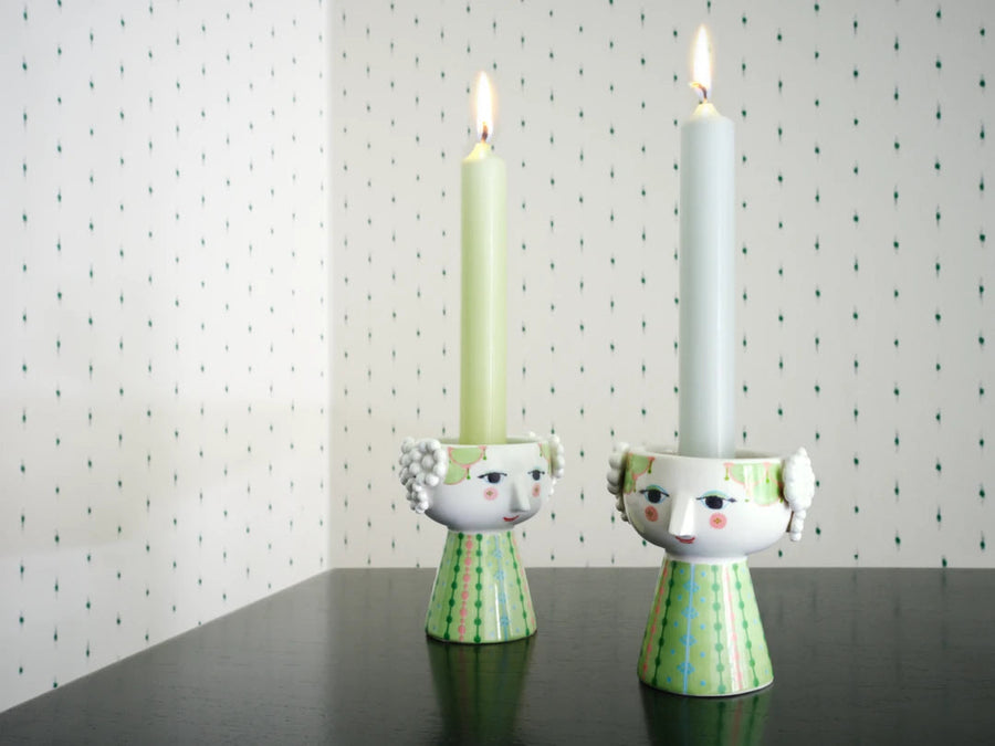Rosendahl Eva Candle Holder in Light Green – detail