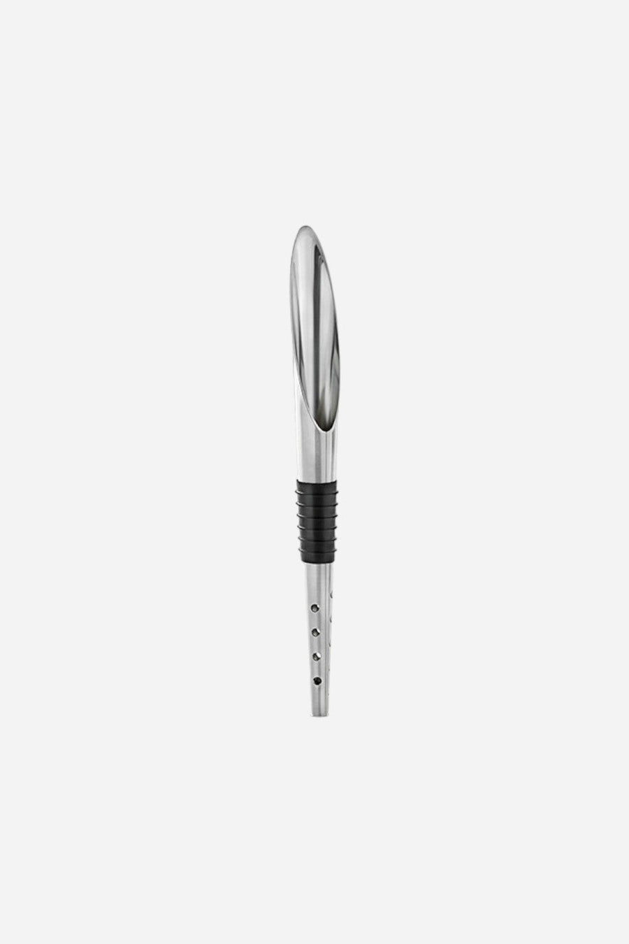 Rosendahl Grand Cru Pouring Aerating Decanting Stopper in Black Steel – front view