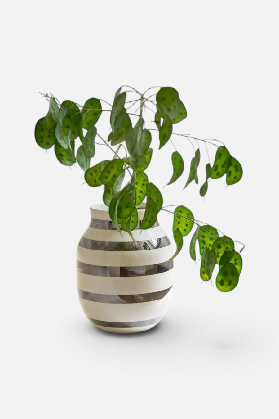 Rosendahl Kähler Omaggio Vase in Silver - 7.9 in – back view