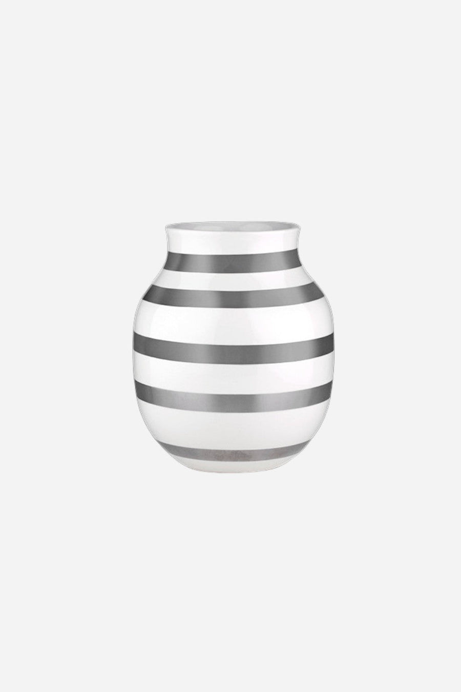 Rosendahl Kähler Omaggio Vase in Silver - 7.9 in – front view