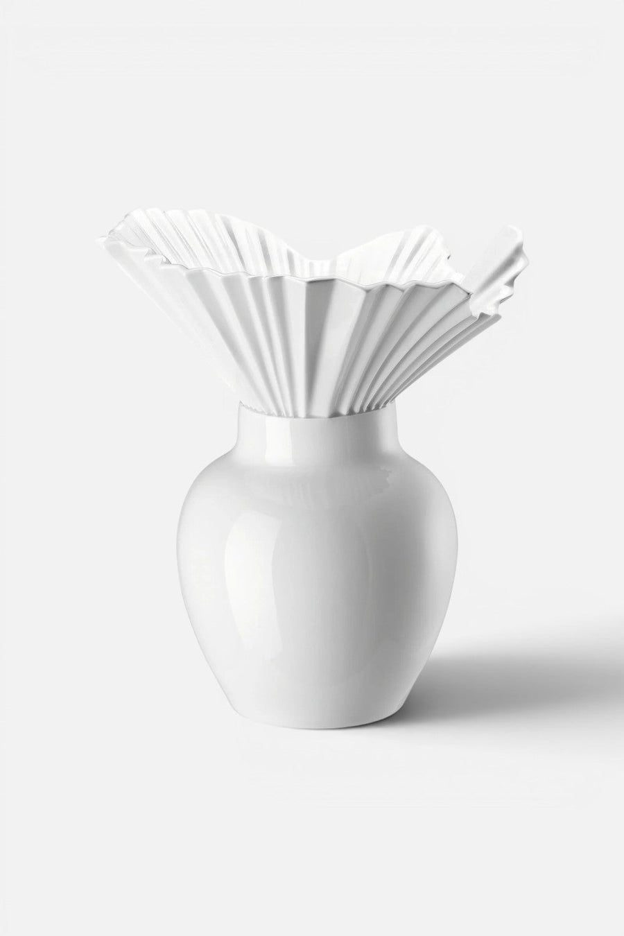 Rosenthal Falda Vase in White, 10.5 in – back view