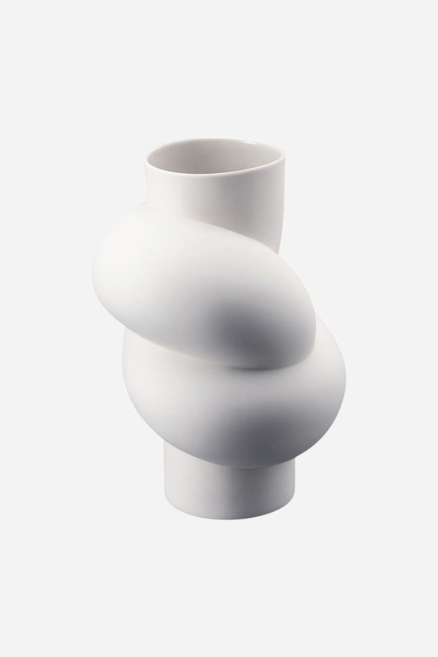 Rosenthal Node Vase in White - 9.75" – side view