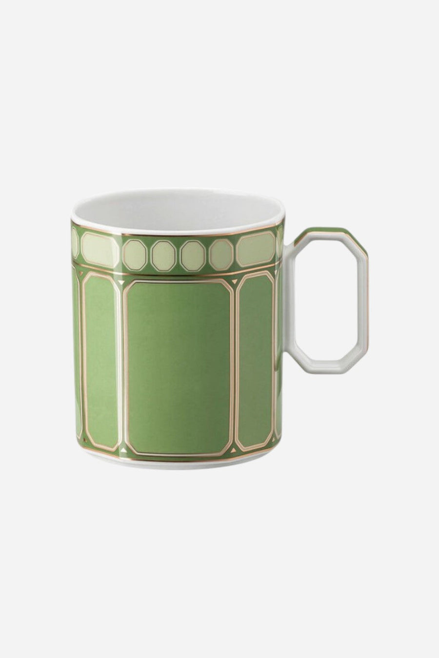 Rosenthal Swarovski Mug in Fern Green – front view