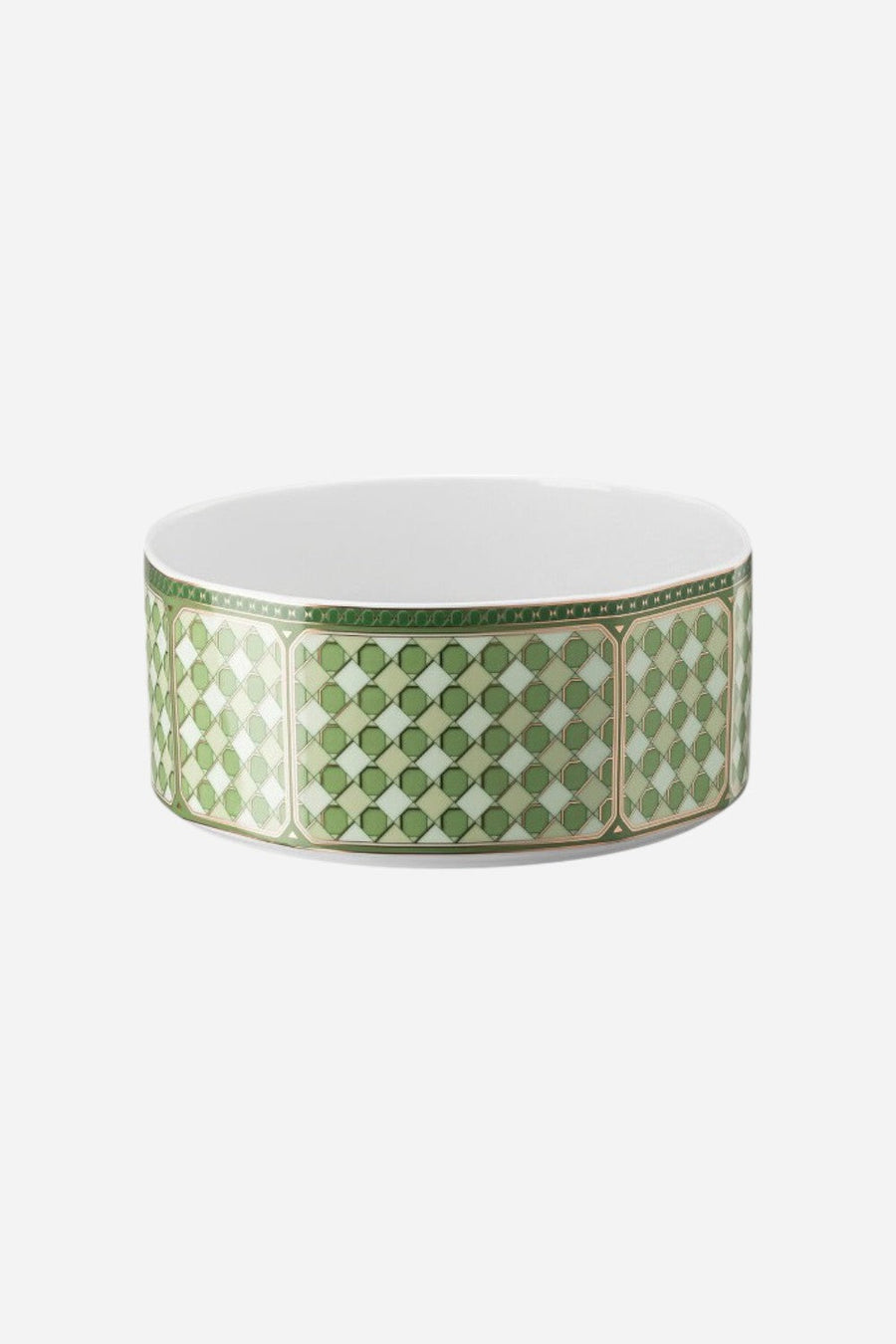 Rosenthal Swarovski Open Vegetable Bowl in Fern - 7 1/2" – front view