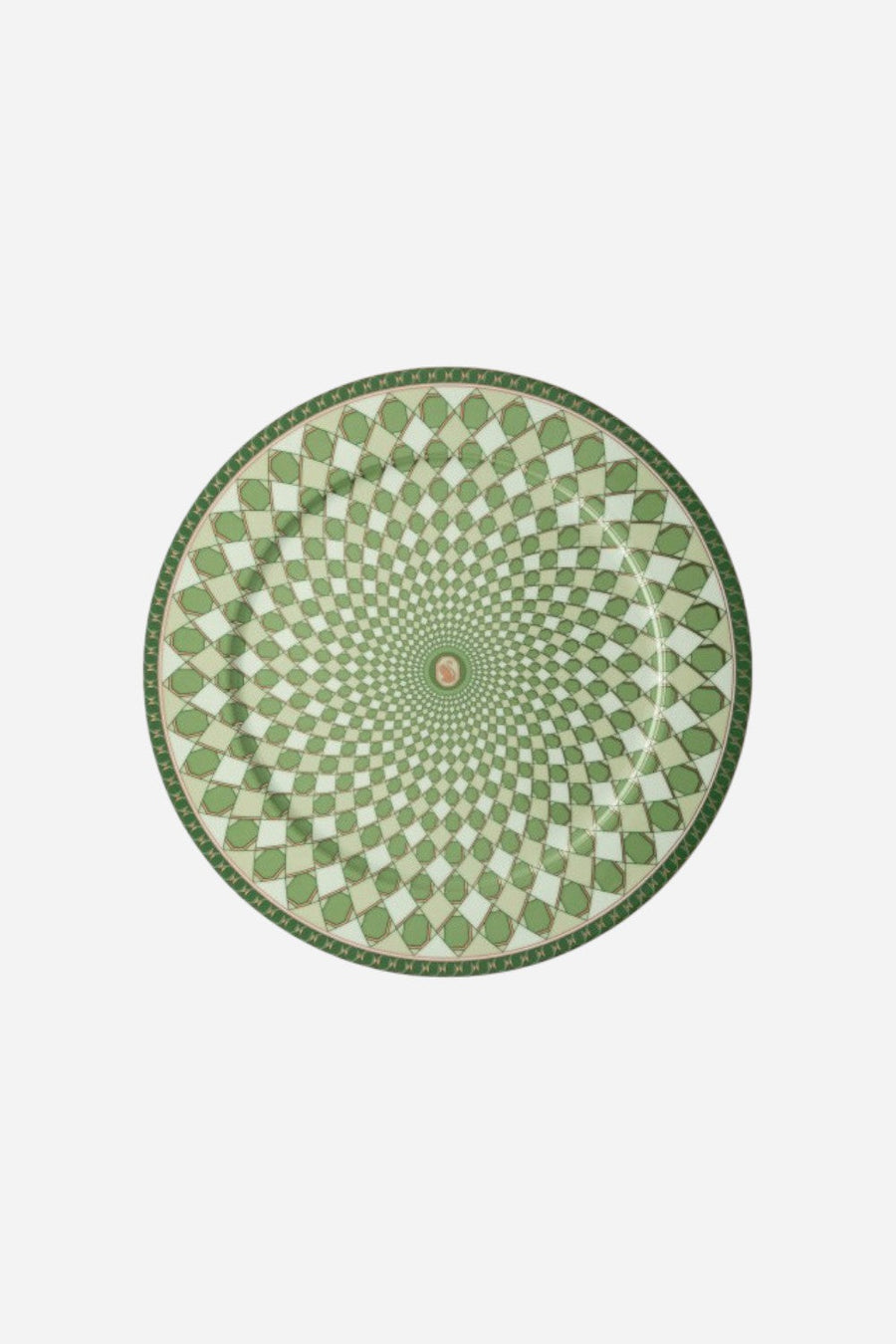 Rosenthal Swarovski Service Plate in Fern Green - 13" – front view