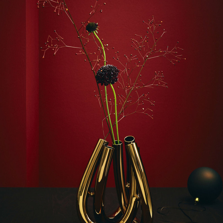 Rosenthal Triu Gold Vase - 8.5" – back view