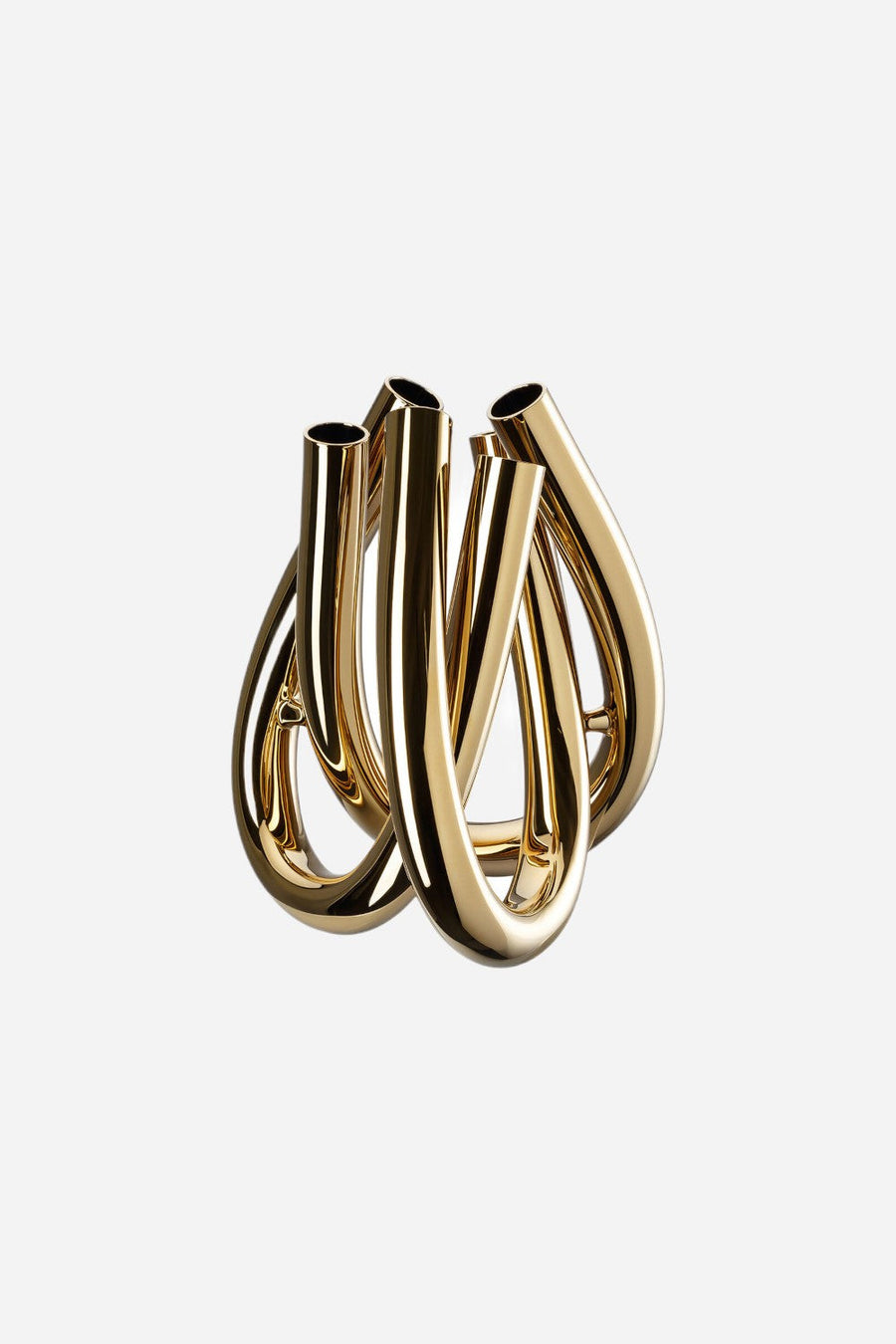 Rosenthal Triu Gold Vase - 8.5" – front view