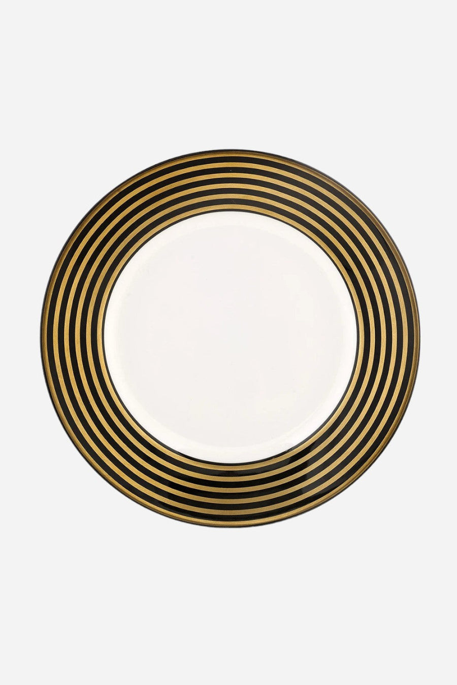 Royal Limoges Latitudes Black & Gold Bread & Butter Plate – front view