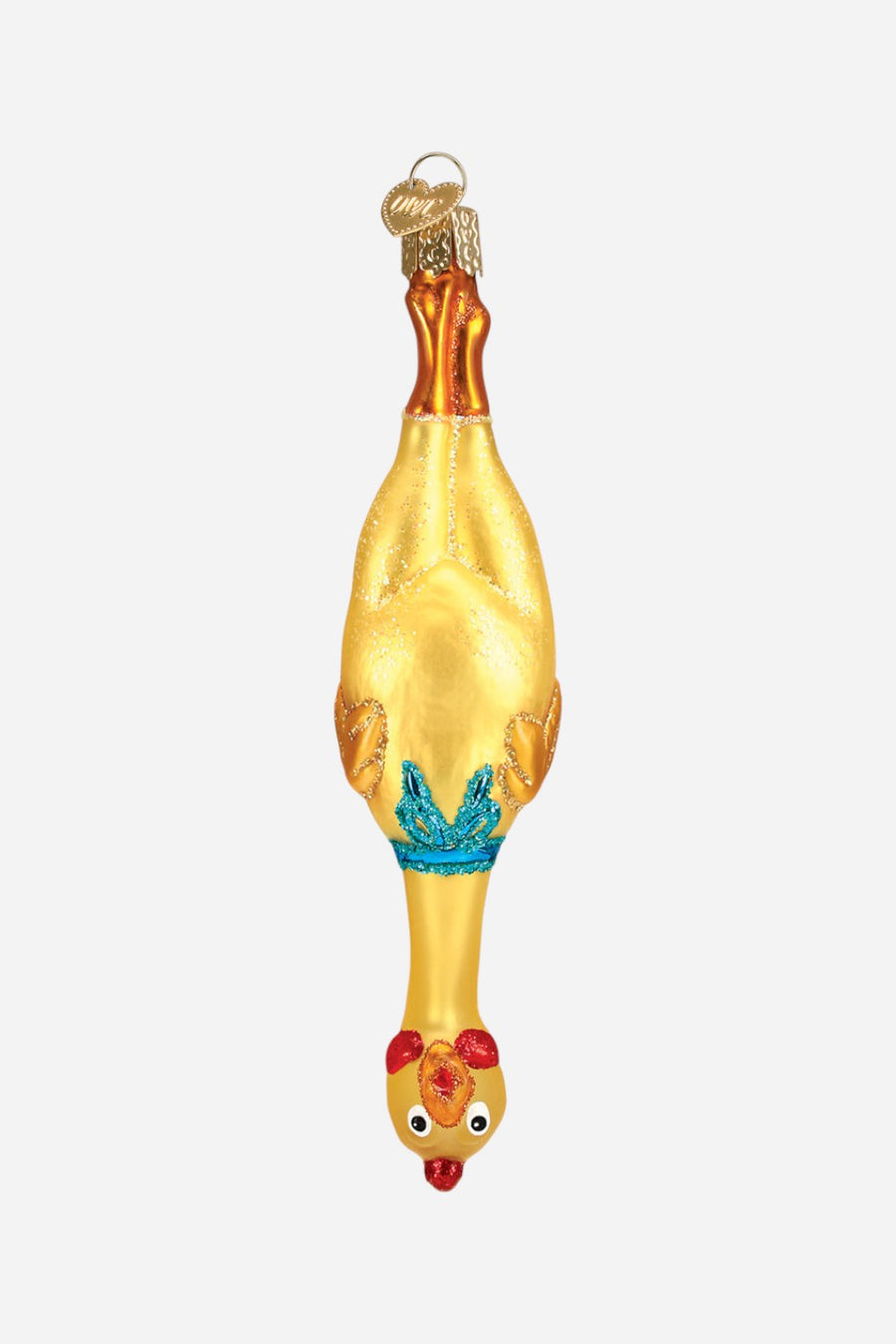 Rubber Chicken Ornament – front view