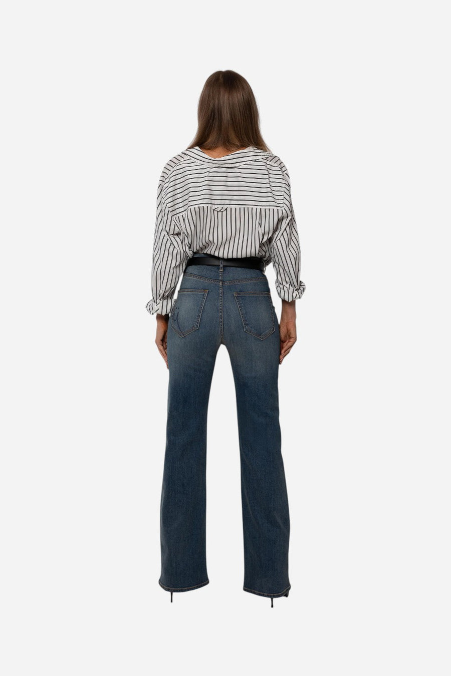Rudes Denim The Ali Boot Cut in Moonstone – side view