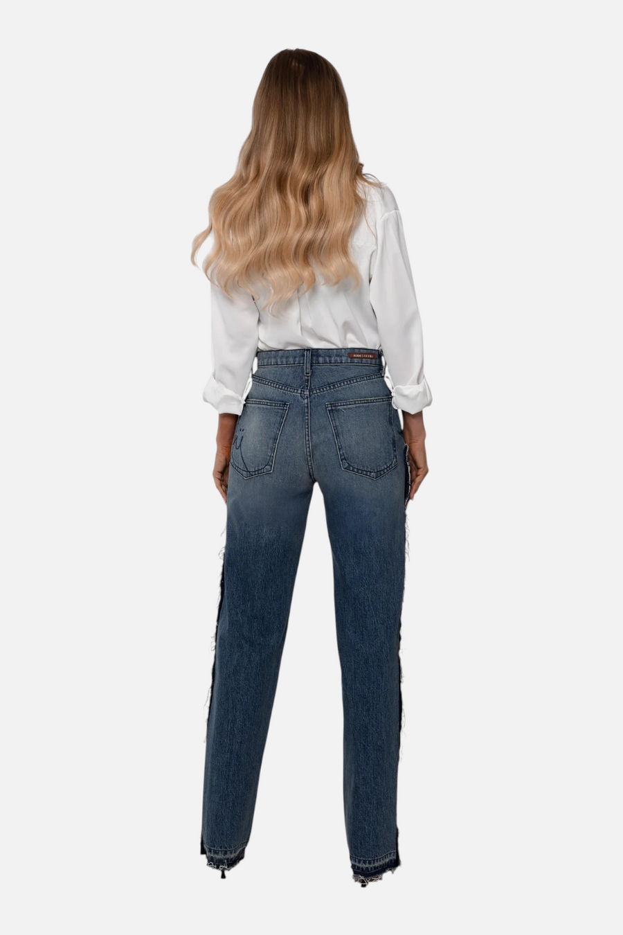 Rudes Denim The George Relaxed Skinny Agate Blue – detail