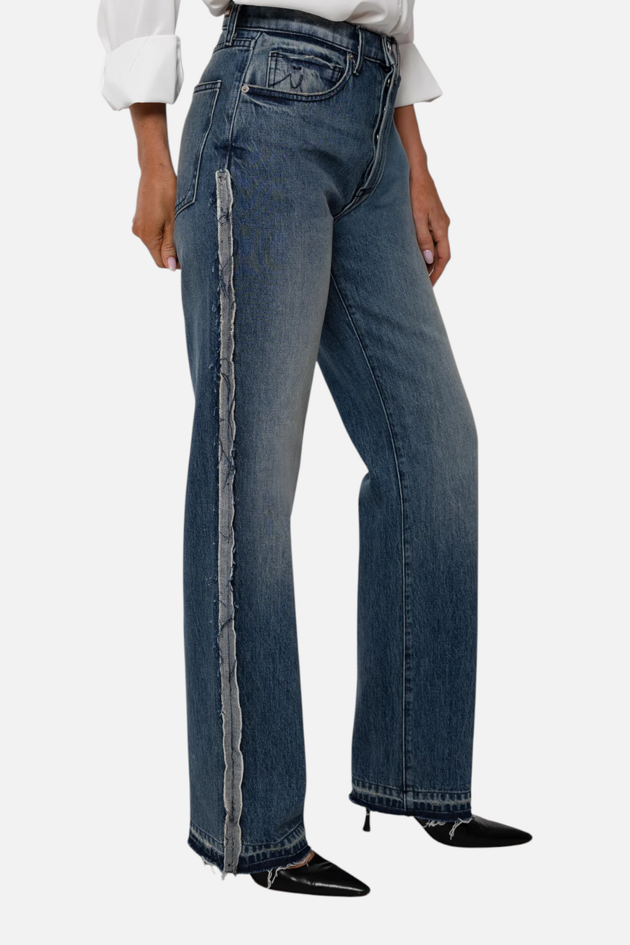 Rudes Denim The George Relaxed Skinny Agate Blue – side view