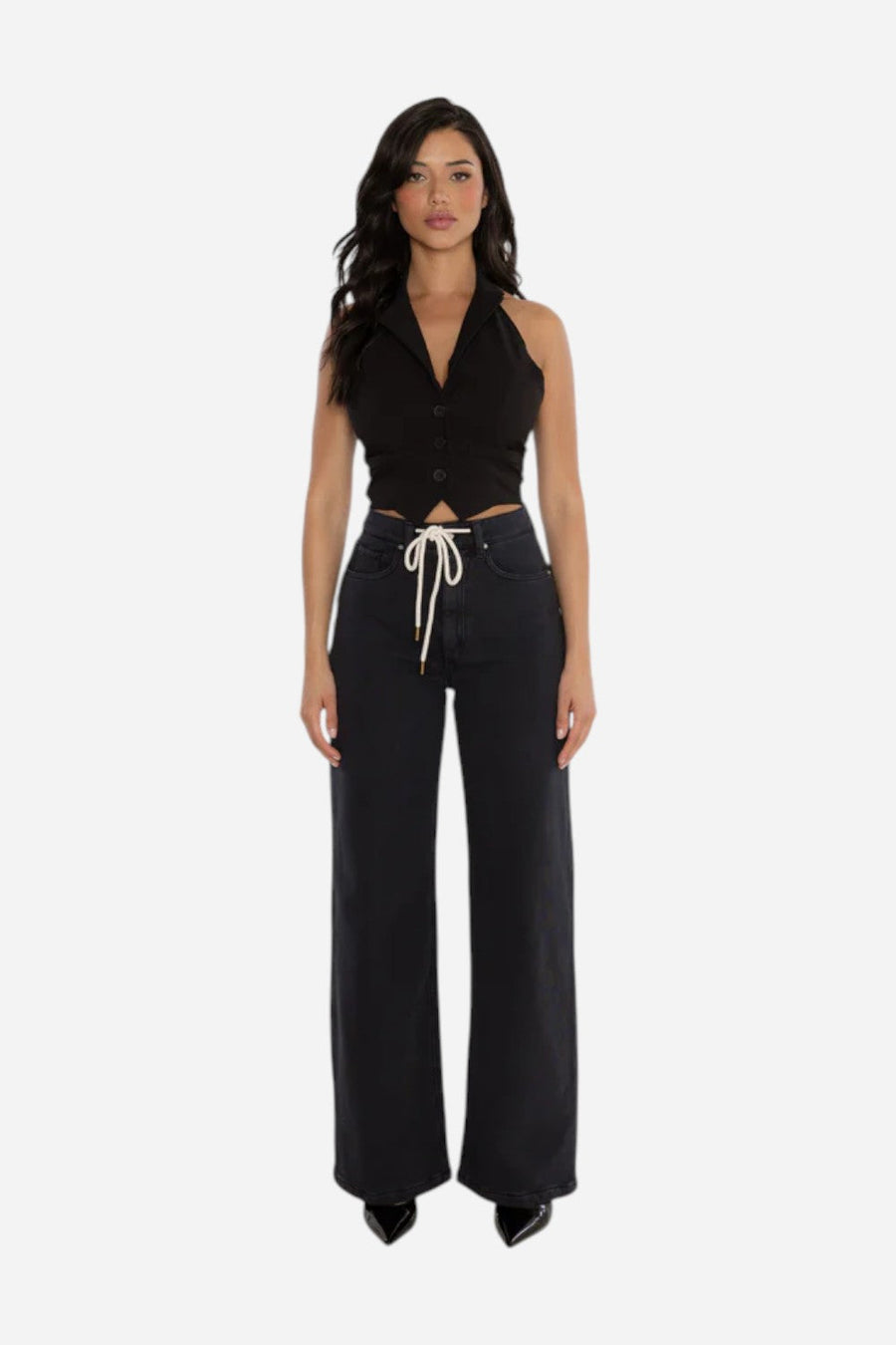 Rudes Denim The Riley Vintage High Rise in Vintage Black – alternate