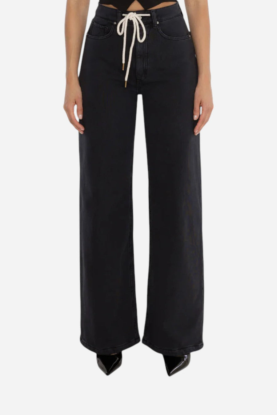 Rudes Denim The Riley Vintage High Rise in Vintage Black – front view
