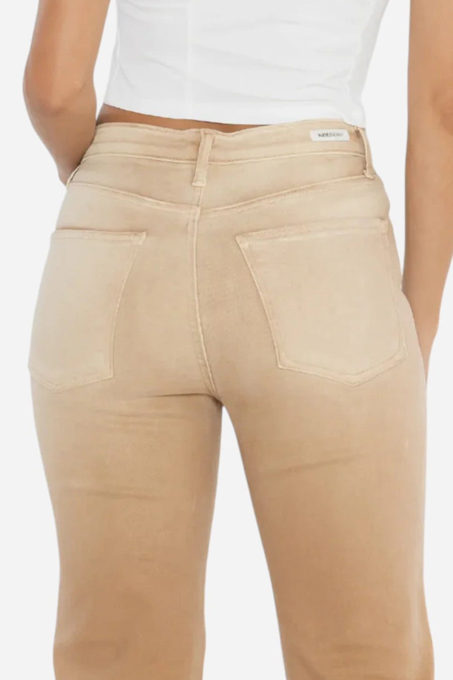 Rudes Denim The Tracy Straight Leg in Sea Sand – side view
