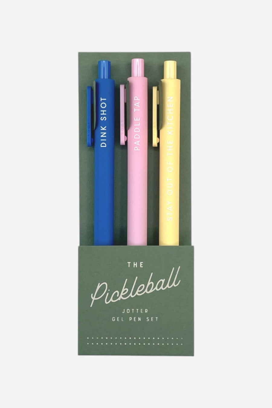 Ruff House Print Shop Pickleball Jotter Gel Pen Set of 3 – front view