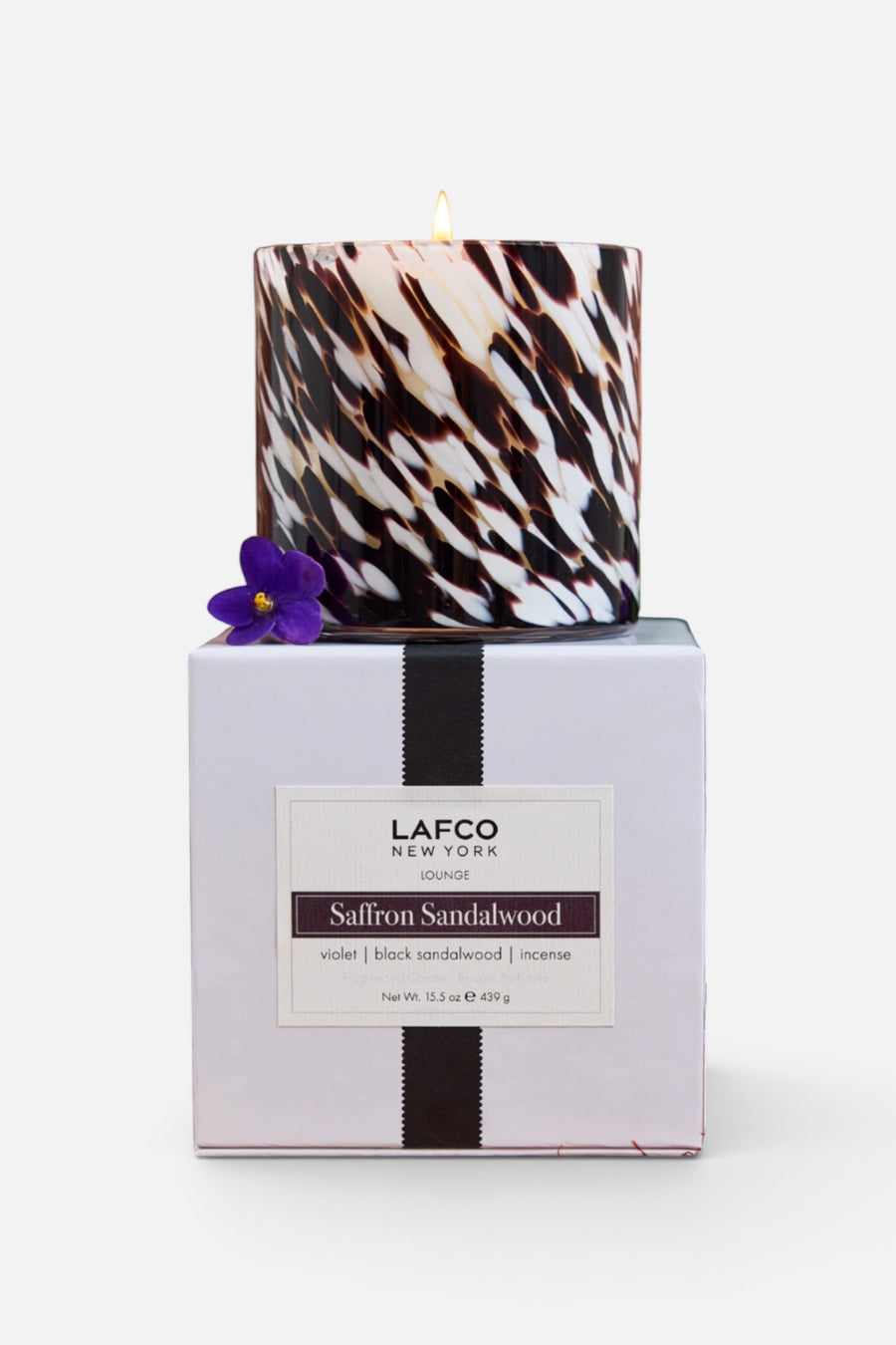 Saffron Sandalwood Signature 15.5Oz Candle – side view
