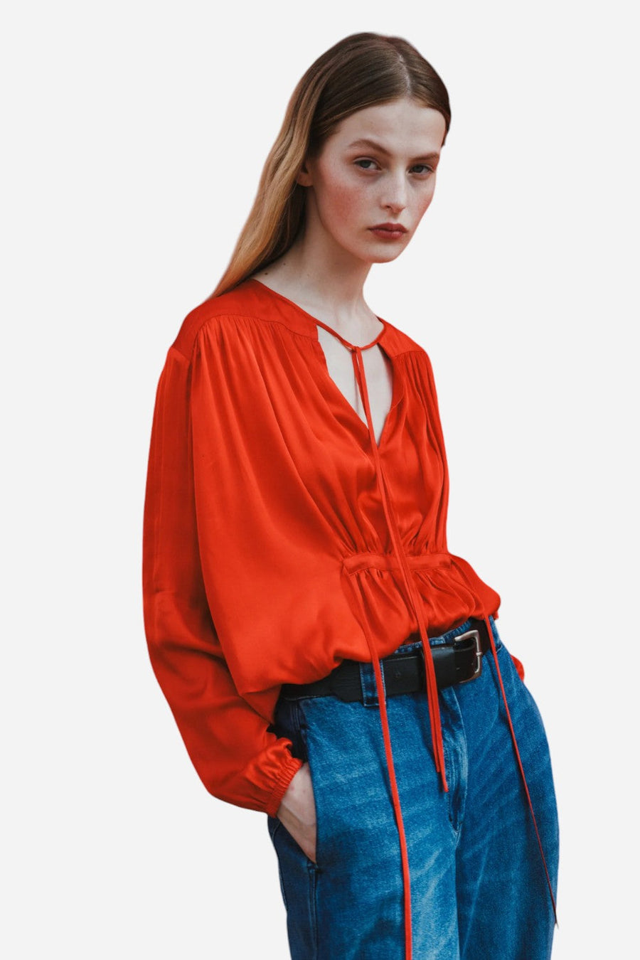 Saint Art Arya Blouse Molten Lava – front view