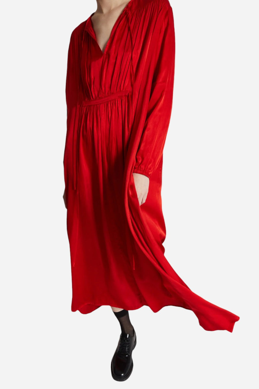 Saint Art August Maxi Dress Molten Lava – detail