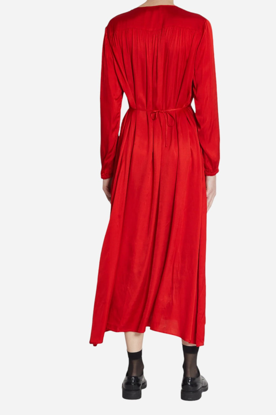 Saint Art August Maxi Dress Molten Lava – flat lay