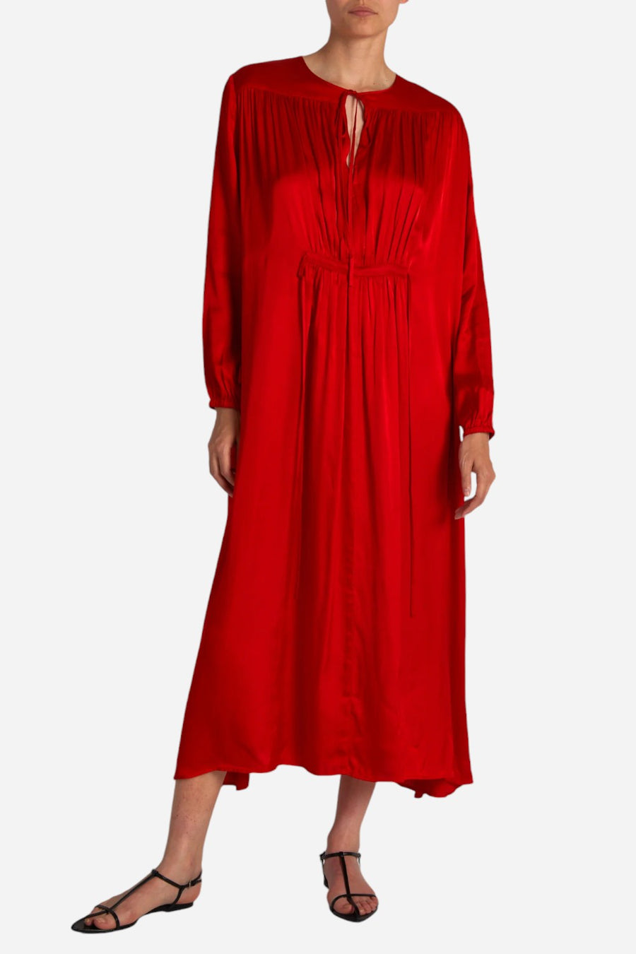 Saint Art August Maxi Dress Molten Lava – side view