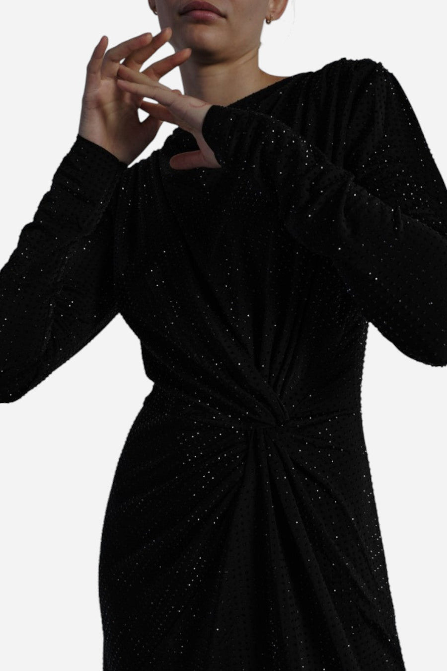 Saint Art Ayla Dress in Black Stones – back view
