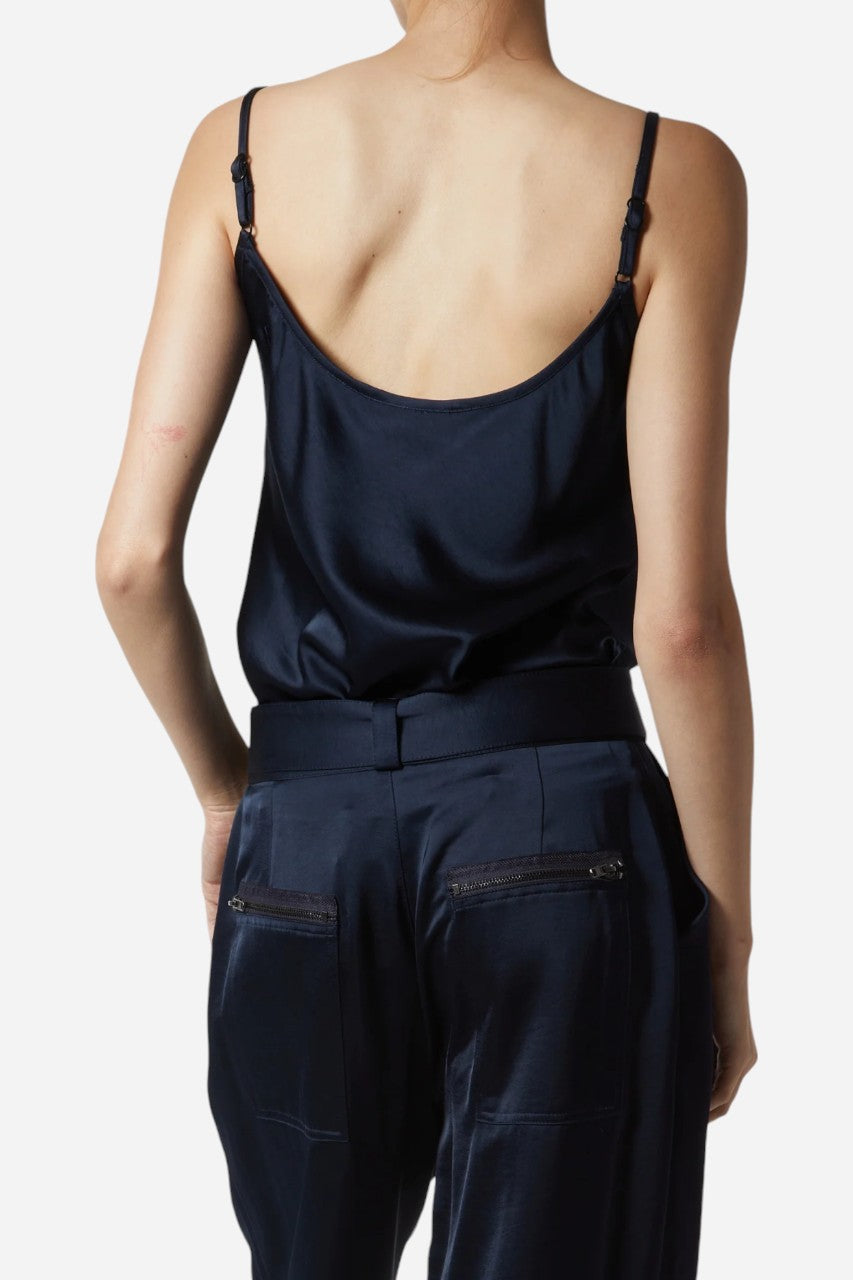 Saint Art Elliot Charmeuse Cami Black – back view