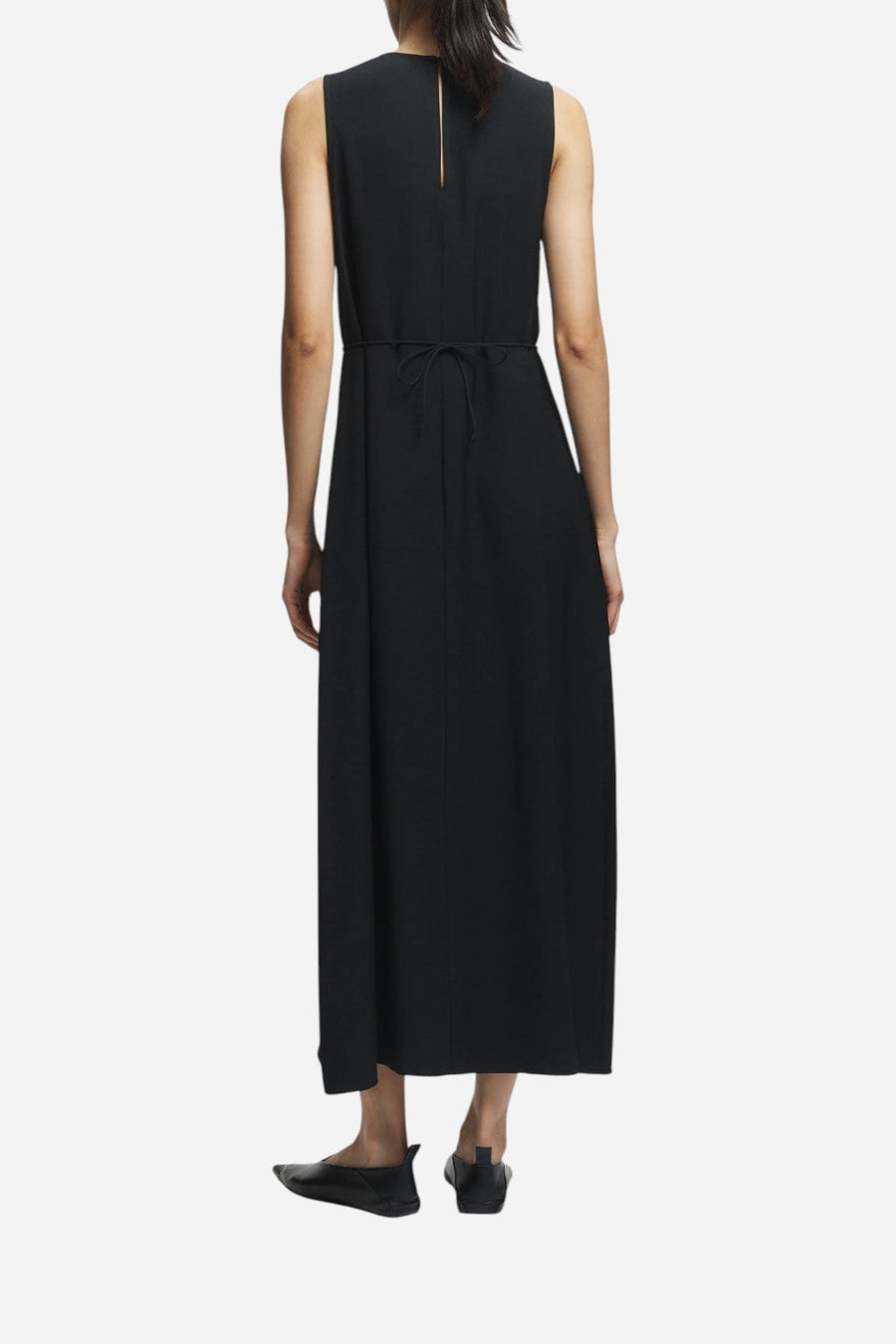 Saint Art Grant Charmeuse Maxi Dress, Black – detail
