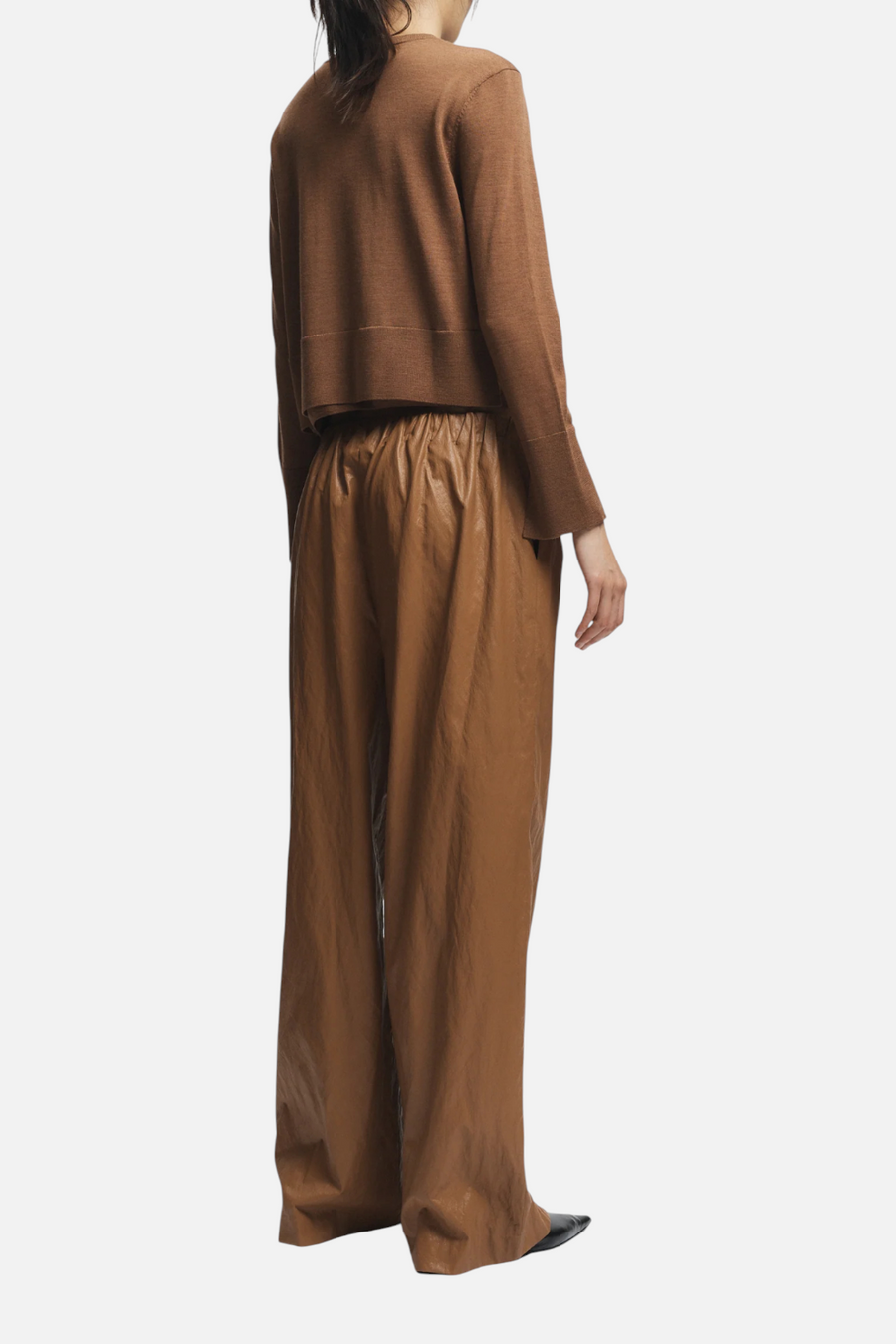 Saint Art Jakob Pull On Pant in Cognac – back view