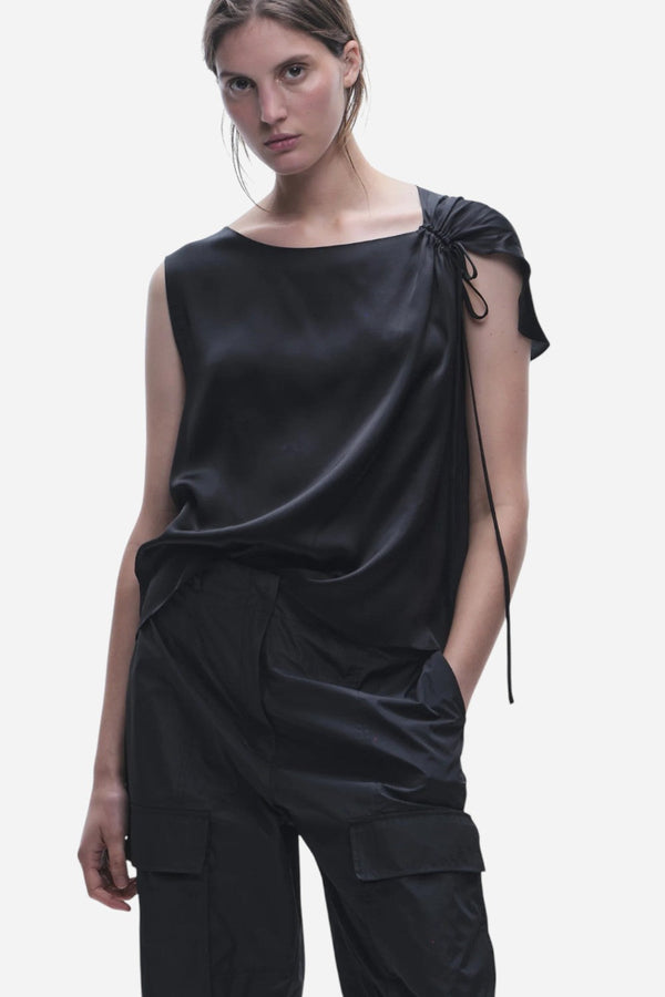 Saint Art Lola Tie Blouse Black