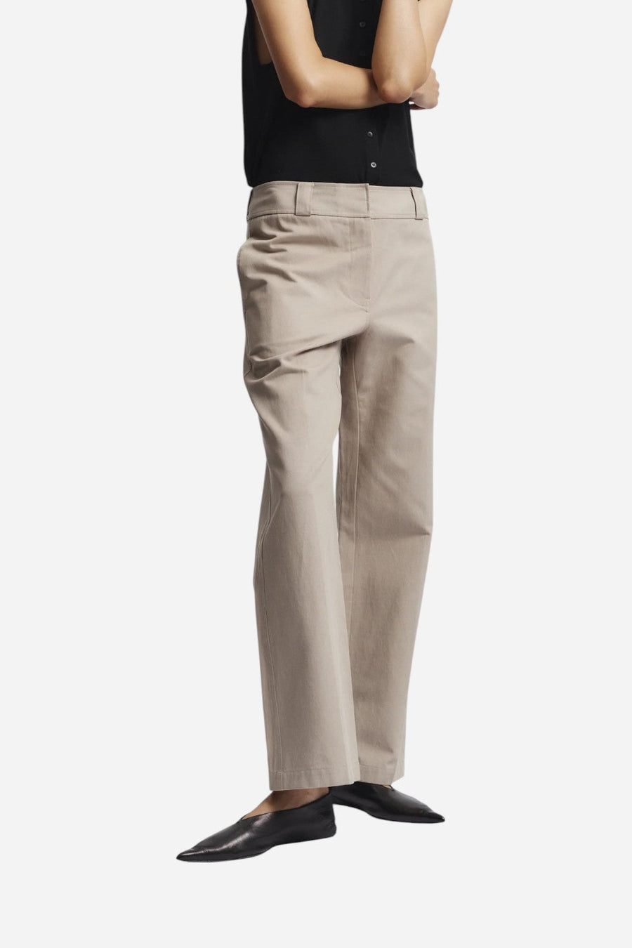 Saint Art Nessa Pant Pebble – flat lay