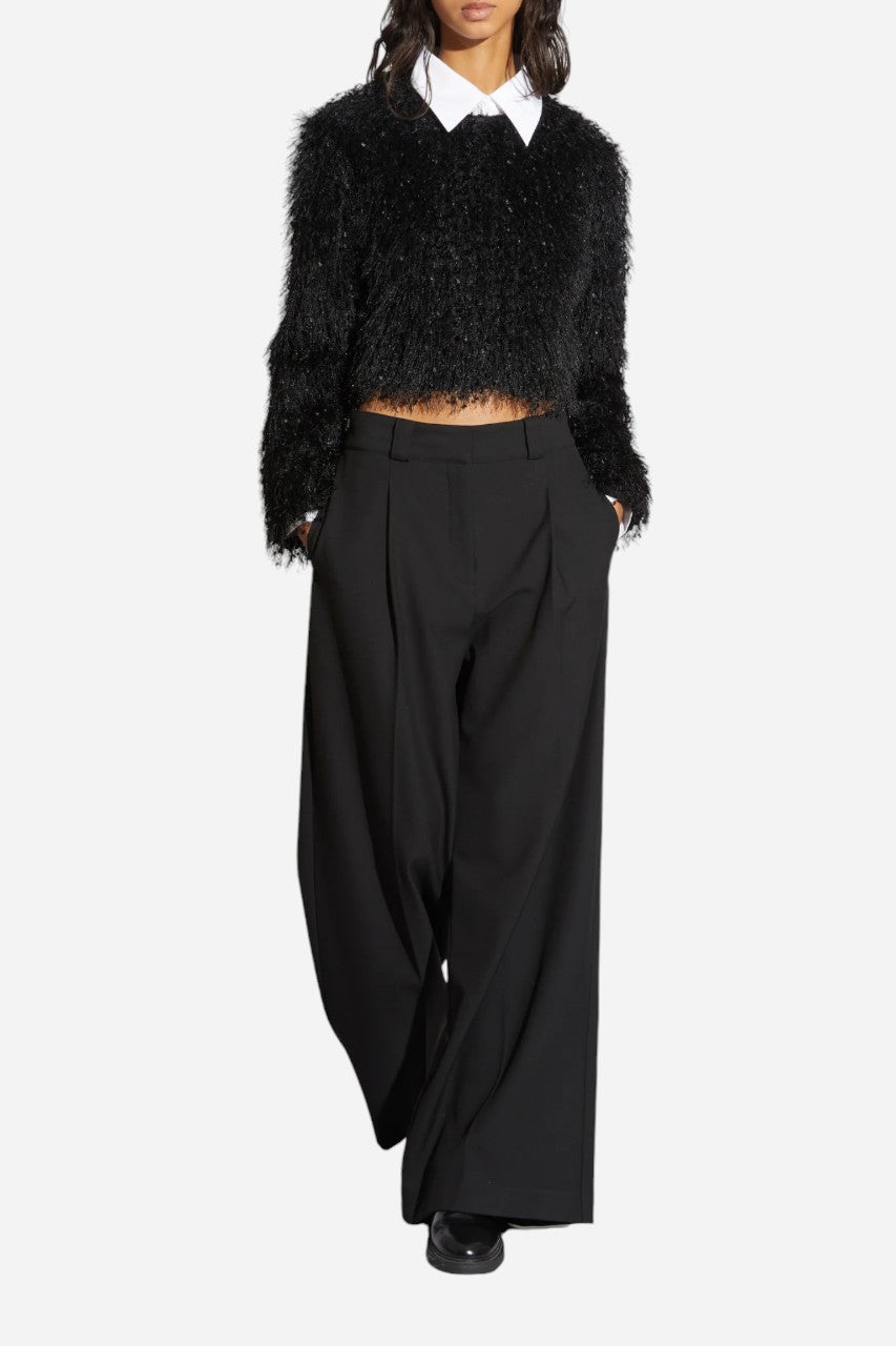 Saint Art Tiffany Mid-Waisted Wideleg Trouser Black – front view