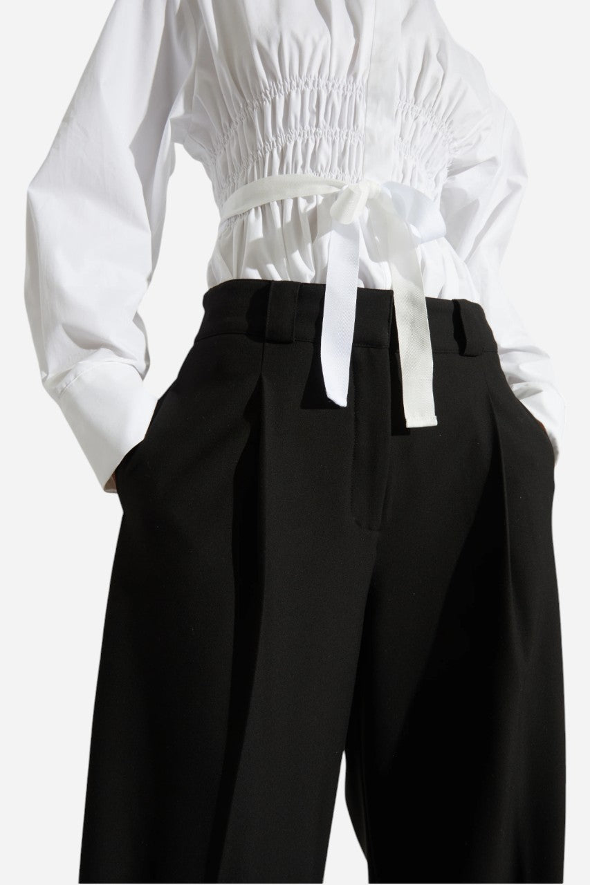 Saint Art Tiffany Mid-Waisted Wideleg Trouser Black – side view