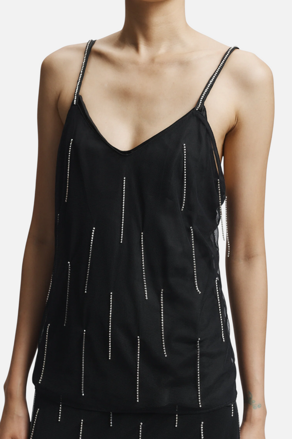 Saint Art Women's Brixton Fringe Cami in Black