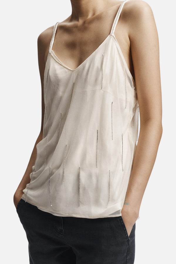 Saint Art Women's Brixton Fringe Cami in Ivory