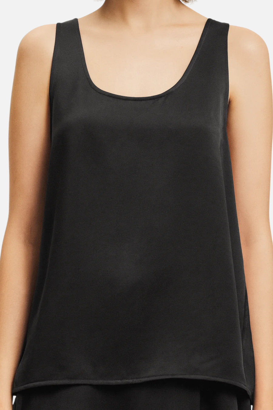 Saint Art Women's Isola Scoopneck Tank in Black – front view
